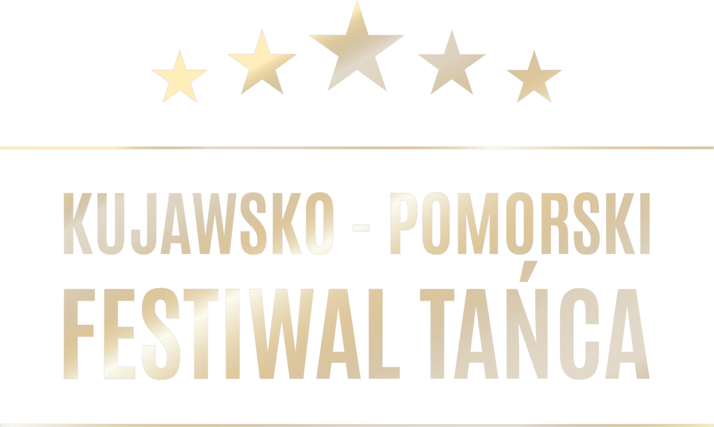 Logo Kujawsko-Pomorskiego Festiwalu Tańca w złocie